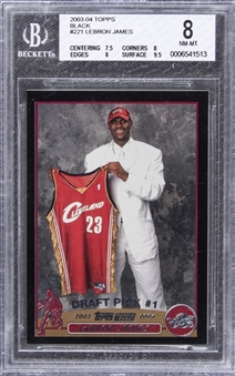 2003-04 Topps Black #221 LeBron James Rookie Card (#333/500) – BGS NM-MT 8